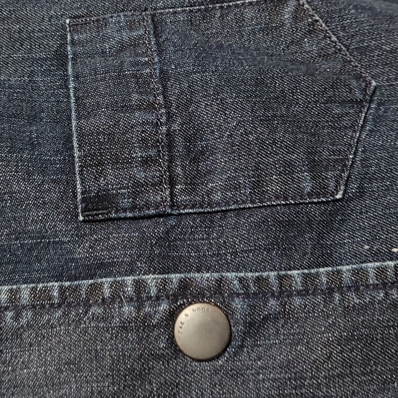 Rag & Bone Dark Blue Wash Cotton Denim Shortalls - Picture 6 of 10